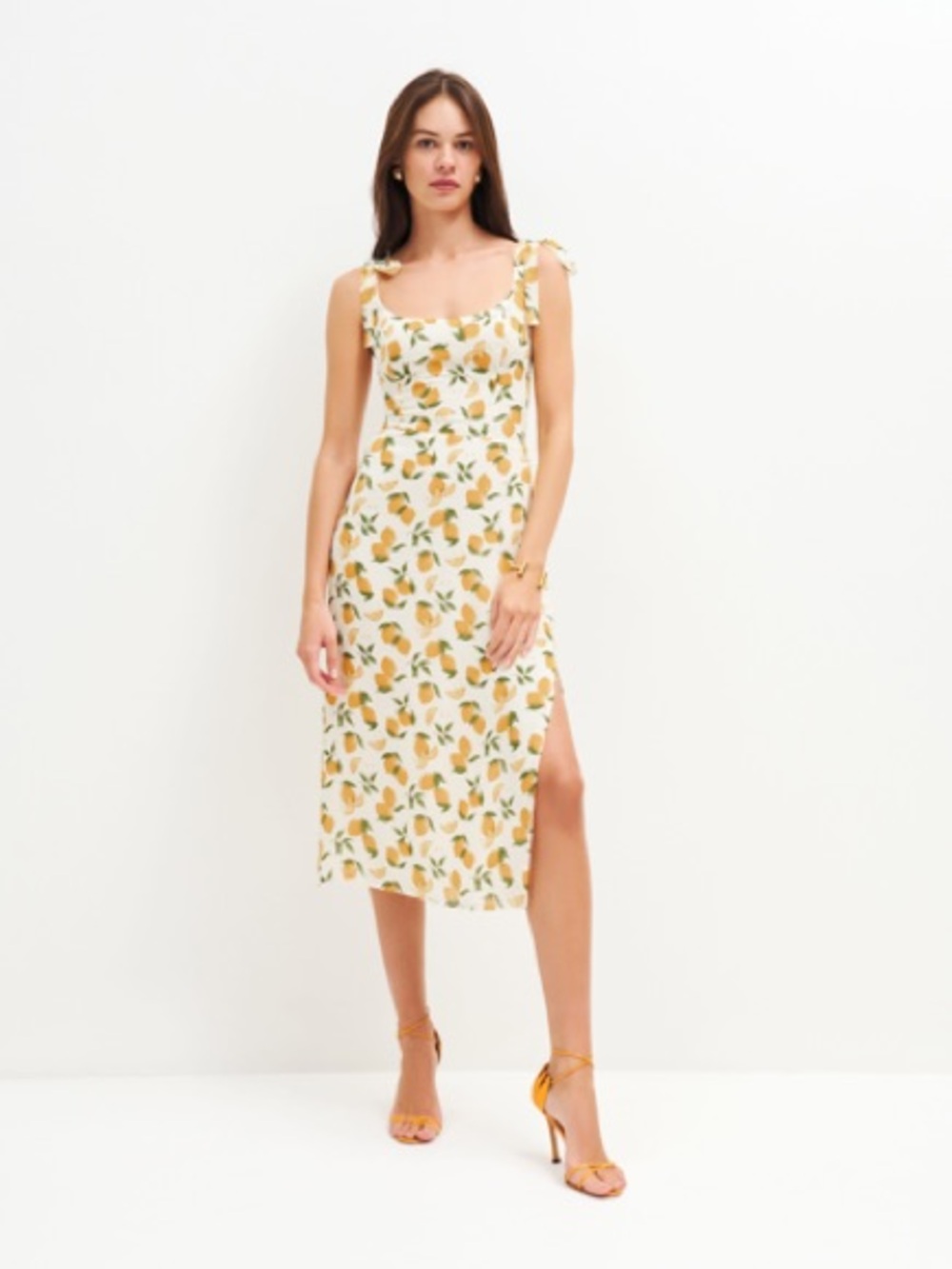 Reformation Besse Dress in Lemonade